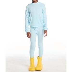 NEW CHASER waffle hoodie pullover set in baby blue